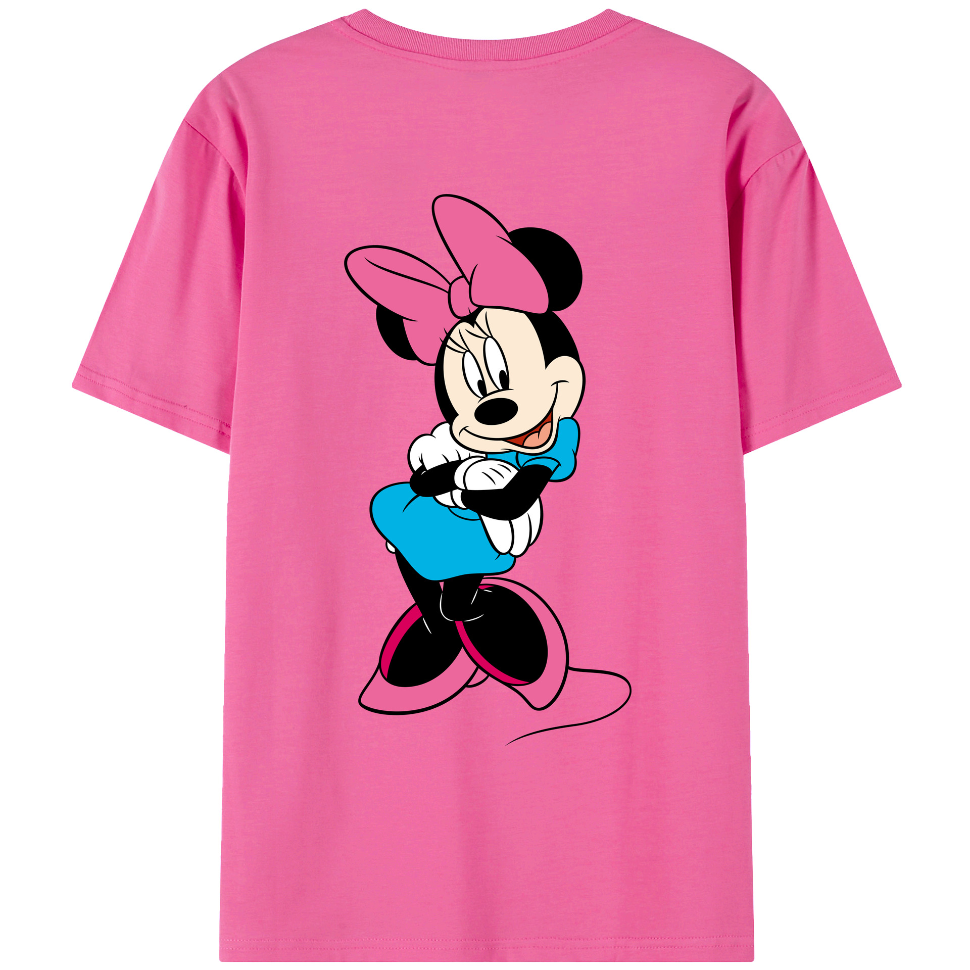 （画像用） ミッキーマウス Mickey Mouse レディース半袖Tシャツ(バックプリント)